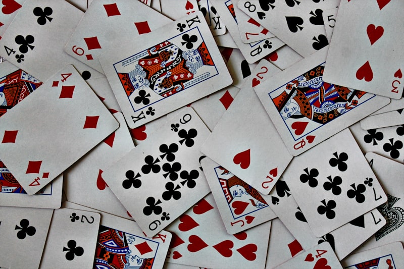 Cards and choices representing selection and arrangement