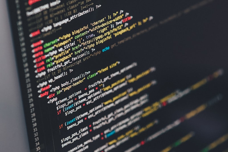 Lines of programming code on a dark screen